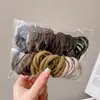 Nuevo Coletero de Color Café de Alta Elasticidad, Banda de Goma para Deportes, Anillo Grueso para Peinados de Moño de Niñas, Accesorio para el Cabello