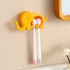 Copo de armazenamento para escova de dentes, porta-escovas de dentes para banheiro, conjunto doméstico montado na parede, design sem furos, para escovar e lavar com prateleira de drenagem.