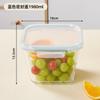 Caja para Kimchi 2600ml Gran Capacidad Caja de Conservación para Almacenamiento en Refrigerador Fiambrera de Vidrio Sellada Caja para Kimchi en Escabeche Apta para Microondas