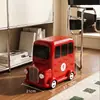 Papelera de autobús vintage para uso doméstico, alto valor estético, contenedor de almacenamiento creativo para sala de estar, papelera para baño infantil, móvil