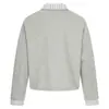 Cárdigan de Punto Falso de Dos Piezas con Retazos Rayados Sudadera Gris Estilo Masculino Primavera Estilo Coreano Moda de Alta Inteligencia 2026 Nuevo Producto