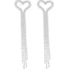 Brincos de Argola com Tassel Longo e Cristais Strass Super Brilhantes em Prata 925, Brincos de Pino Europeus e Americanos Distintivos, Brinco Pendente Sexy Popular na Internet, Moda Feminina