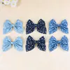 Tela de Poliéster Estampado de Mezclilla Esquina Flotante Pequeña Lazo Accesorios para Prendas Semi-Terminadas Materiales para Manualidades Venta al por Mayor