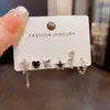 Brincos Personalizados Exagerados Estilo Doce Cool Conjunto Estrela Coração Cruz para Mulheres Moda Simples Retro Toque de Luxo Ornamentos de Orelha