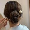 Elegante Horquilla Antigua de Perla de Imitación Simple Moderna Horquilla Elegante Ciber Celebridad Cabeza de Bola Cabello Tocado