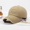 Boné de beisebol casual antigo estilo coreano, estilo lavado, feminino, vintage, para primavera e outono, proteção solar, cor sólida, protetor solar para homens