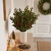 Plantas artificiales más vendidas a nivel transfronterizo: Manojos de agujas de pino navideño, Accesorios navideños, Bayas rojas, Piñas, Flores artificiales para decoración del hogar al por mayor