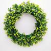 Flor artificial artificial guirlanda de Natal grama plástica anel casamento decoração casa porta anel coração em forma de grama grinalda Amazon venda quente