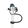 Protector de pajita de silicona de dibujos animados compatible con botellas de agua Stanley, tapa de pajita a prueba de polvo y manchas, decoración de regalo de Navidad