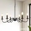 Luminária de Cristal para Velas Estilo Europeu Lâmpada Moderna para Sala de Estar Sala de Jantar Quarto Francês Exclusivo Transfronteiriço Lustre de Vidro Curvo com 6 Braços