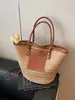 Bolsa de Playa Tejida de Gran Capacidad para Mujer Pedido Extranjero Verano 2026 Nueva Bolsa de Paja Canasta de Hombro Único Bolso Tote