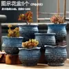 Vaso de Flor Suculenta Cerâmica Preço Especial Liquidação Esmaltado Tamanhos Grande e Pequeno Simples Pastoral Mesa Vasos de Barro Respirável Plantas Leede Estoque