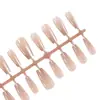 Branco Coco Brilhante Estilo Cat-Eye Textura de Alta Qualidade Elegante Estilo Menina Estilo Senhora Madura Iluminador Nail Art 30 Unhas Postiças
