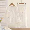 Pijama para niñas conjunto infantil cuello de muñeca algodón nube manga larga pantalón largo conjunto ropa de casa primavera y otoño para bebé conjunto de dos piezas