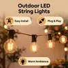 Luz de Bombilla G40 de Venta Caliente Transfronteriza, Luz Solar para Jardín, Luz Impermeable para Exteriores de Campamento, Cadena de Luces, Luz Decorativa de Ambiente