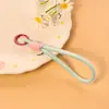 Cordón corto tejido bicolor para tarjetas de identificación, llavero, accesorio universal estilo dopamina, paracord hecho a mano DIY