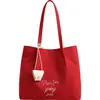 Bolsa de Lona para Mujer 2026 Nuevo Estilo Bolso de Mujer Otoño e Invierno Bolsa Tote Gran Capacidad Casual Ropa de Trabajo Bolso de Hombro