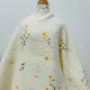 Tecido de Gaze Dupla Estampado Floral Keqiao para Pijamas, Roupas de Casa, Roupas de Bebê, Cobertores Infantis e Babadores