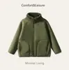 Chaqueta de forro polar infantil transfronteriza, abrigo de algodón grueso y cálido, estilo uniforme escolar para padres e hijos, abrigo de otoño e invierno para bebé