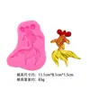 Galletas de Pastel Hechas a Mano con Forma de Pez Dorado Koi, Mousse, Arcilla de Yeso, Pegamento, Adornos Decorativos, Molde de Silicona