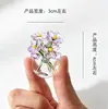 Zibo Mini Buquê de Flores Artificiais Esmaltadas Ornamento de Flor de Vidro Vaso Flor Preservada Artesanato Decoração de Mesa Presente