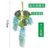 Decoração de Casamento Atacado Flor de Glicínia Simulação Sala de Estar Jardim Decoração Flor de Feijão Vinha Plástica Folha Verde Rattan Flor de Glicínia