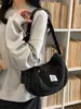 Bolso Bandolera Retro de Mezclilla Estilo Hong Kong Bolso de Hombro Casual Bolso Escolar para Estudiante de Secundaria Femenina Bolso de Moda para Viajes