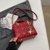 Bolso de Mano Textil Estilo Coreano para Mujer 2025 Nuevo Moderno a la Moda Combinable Bolso Bandolera de Hombro Bordado de Diamantes
