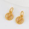 Guochao Sha Campana de Tigre Dorado Accesorios Tejidos Joyería Pulsera Accesorios Chapado en Cobre Dorado Esmalte Cuentas de Cubo Cuentas