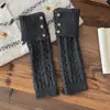 Calcetines para mujer, otoño e invierno, puño doblado, botón, calcetines holgados, para damas, retro, tejido de ochos, engrosados, cálidos, para superponer, manguitos para la pantorrilla