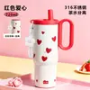Taza Térmica HR YOYO Ice Buster para Mujer Acero Inoxidable 316 Taza de Café para Coche Alta Apariencia Taza con Popote para Oficina