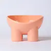 Tigela para animais de estimação em formato de perna de elefante, nas cores macarons, ideal para pet shops. Também é perfeita para gatos, possui design anti-derramamento e é vendida por atacado.
