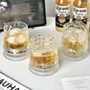 Copo de Uísque de Luxo Leve de Alta Qualidade, Taça de Vinho Clássica de Cristal, Copo de Cerveja Giratório para Alívio de Estresse, Taça de Vinho Estrangeira de Alta Qualidade