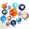 Imanes de Refrigerador Tridimensionales del Sistema Solar de Cristal Ocho Planetas Transfronterizos Adornos de Cristal Cristales de Vidrio Magnéticos Ayudas Didácticas de Astronomía