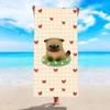 Toalha de praia de microfibra comércio exterior estampa de desenho animado absorvente secagem rápida veludo dupla face toalha de banho listrada toalha infantil