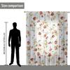 1 pieza nueva mosquitera con patrón de flores impresión digital 3D directo de fábrica decoración dormitorio sala de estar mosquitera con barra para colgar