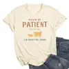Comercio Exterior Tops para Mujer Comercio Electrónico Transfronterizo Amazon Camiseta de Algodón Estampada a Color