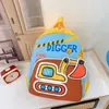 Mochila Escolar para Bebê de Jardim de Infância Desenho Animado Fofo Escavadeira Mochila para Meninos e Meninas 2025 Nova Bolsa Infantil de Comércio Exterior