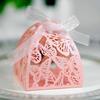 Nueva caja de dulces de mariposa hueca para bodas de Amazon, caja de dulces de chocolate de agradecimiento blanca, caja de cartón, venta al por mayor directa