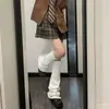 Estudante japonesa Jk Hot Girls meias empilhadas femininas trompete-formato médio-longo Yavin meias empilhadas de malha