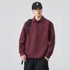 Ropa para Hombre Fengshe / Nueva Sudadera con Sudadera y Cuello Camisero de Manga Larga para Hombre Primavera y Otoño 2026 Sudadera Gruesa de 350g