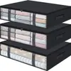 Amazon Saco Organizador Dobrável para Cobertor de Quilt Não Tecido Debaixo da Cama Guarda-roupa Roupas à Prova de Poeira e Umidade