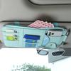 Porta-Cartão de Visita para Para-sol de Carro Porta-Óculos Zíper Porta-Recibos de Carro Porta-Celular e Identificação de Carro Armazenamento