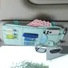Porta-óculos de sol para carro, bolsa de armazenamento multifuncional, porta-cartões de carro, clipe de cartão de carro, clipe de identidade