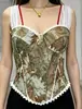 Ropa Nueva para Mujer Estilo Francés, Jacquard Francés Retro de Nicho Estilo Corte, Chaleco de Algodón sin Tirantes con Ballenas