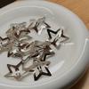 Lindo Pasador Metálico de Estrella para el Cabello de Niña Estilo Simple Plata Dulce Cool Flequillo Clip Versátil Clip Bb Estudiante Clip Lateral