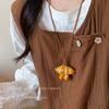 Collar Maillard Estrella de Mar para Mujer 2025 Nuevo Versátil Largo Cuello Halter Cadena Sudadera Diseño Nicho Colgante