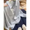 Moda Nova da Primavera e Outono 2026 Elegante e Estiloso Soltinho com Design Emagrecedor Rejuvenescedor Gola Lapela Manga Longa Blusa