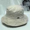 Sombrero de Pescador de Algodón Lavado Simple de Estilo Japonés Color Sólido para Mujer Primavera y Verano Hecho Liso Artístico Favorecedor Sombrero de Cubeta Pequeño para Viajar Sombrero para el Sol para Hombre