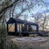 2026 Novo Modelo Tendência Villa de Estrutura Leve de Aço Casa de Madeira Feita Sob Medida Móvel Estrutura de Aço Hotel Varanda de Vidro